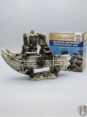 polyresin shipwreck aquarium decoration. 